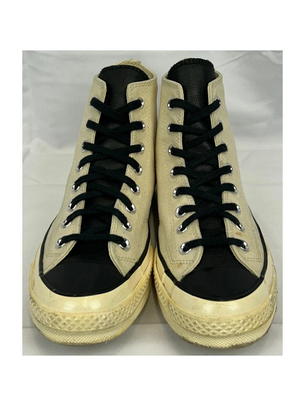 Converse Chuck 70 Hi Fear of God Essentials Ivory Black Men's 10.5 167955C Shoes